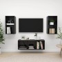 Wohnzimmermöbel 3 Stück Holzwerkstoff schwarz mit Glanz von vidaXL, TV-Möbel - Ref: Foro24-3079743, Preis: 125,99 €, Rabatt: %