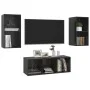 Wohnzimmermöbel 3 Stück Holzwerkstoff schwarz mit Glanz von vidaXL, TV-Möbel - Ref: Foro24-3079743, Preis: 124,23 €, Rabatt: %