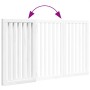 Puerta para perros plegable 3 paneles madera álamo blanca 150cm en Casetas y cercados para perros | Comprar online en Foro24