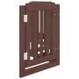 Puerta para perros plegable 6 paneles madera álamo marrón 300cm