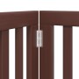 Puerta para perros plegable 6 paneles madera álamo marrón 300cm