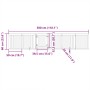 Puerta para perros plegable 6 paneles madera álamo marrón 300cm