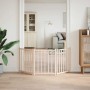 Puerta para perros plegable 3 paneles madera de abeto 150 cm