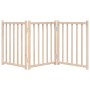 Puerta para perros plegable 3 paneles madera de abeto 150 cm