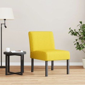 Silla tapizada de tela amarillo claro en Sillones | Comprar online en Foro24