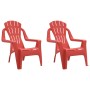 Kindergartenstühle 2 Stück Holzoptik PP rot 37x34x44 cm von vidaXL, Gartenstühle - Ref: Foro24-364738, Preis: 57,74 €, Rabatt: %