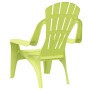 Sillas de jardín niños 2 uds aspecto madera PP verde 37x34x44cm de vidaXL, Sillas de jardín - Ref: Foro24-364740, Precio: 61,...