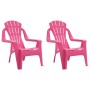 Children's garden chairs 2 pcs wood look PP pink 37x34x44 cm by vidaXL, Garden chairs - Ref: Foro24-364741, Price: 63,82 €, D...