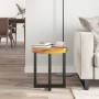 Mesa de centro de madera maciza de teca y polirresina 40x45 cm