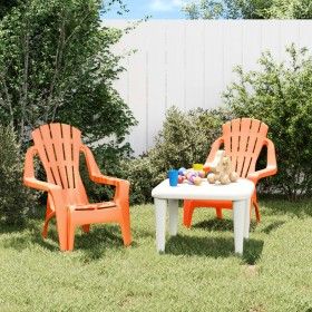 Kindergartenstühle 2 Stück Holzoptik PP orange 37x34x44 cm von vidaXL, Gartenstühle - Ref: Foro24-364742, Preis: 56,04 €, Rab...