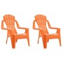 Kindergartenstühle 2 Stück Holzoptik PP orange 37x34x44 cm von vidaXL, Gartenstühle - Ref: Foro24-364742, Preis: 56,04 €, Rab...
