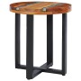 Mesa de centro de madera maciza de teca y polirresina 40x45 cm