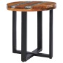 Mesa de centro de madera maciza de teca y polirresina 40x45 cm