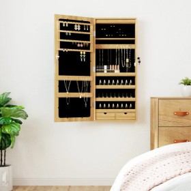 Espejo con joyero y luces LED para pared