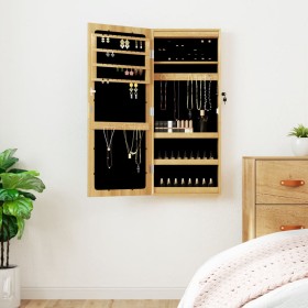 Espejo con joyero y luces LED para pared