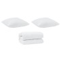 Juego de Edredón 3 pcs Blanco 260 x 220 cm Microfibra