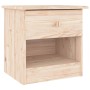 Mesita de noche ALTA madera maciza de pino 41x35x41 cm