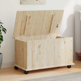 Baúl de almacenaje con ruedas ALTA madera maciza 73x39,5x43 cm Baúl de almacenaje con ruedas ALTA madera maciza 73x39,5x43 cm