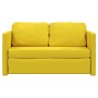 Sofá cama suelo 2 en 1 terciopelo amarillo oscuro 122x204x55 cm