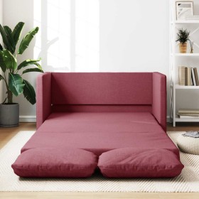 Sofá cama de suelo 2 en 1 tela rojo tinto 112x174x55 cm Sofá cama de suelo 2 en 1 tela rojo tinto 112x174x55 cm