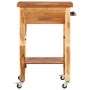 Carrito de cocina madera maciza de acacia 55x55x89 cm