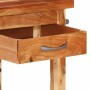 Carrito de cocina madera maciza de acacia 55x55x89 cm