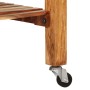 Carrito de cocina madera maciza de acacia 55x55x89 cm