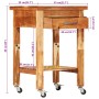 Carrito de cocina madera maciza de acacia 55x55x89 cm