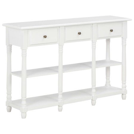 Mesa consola madera de ingeniería blanca 110x30x76 cm en Mesas consola | Comprar online en Foro24