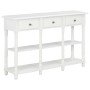 Mesa consola madera de ingeniería blanca 110x30x76 cm en Mesas consola | Comprar online en Foro24