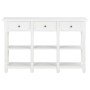 Mesa consola madera de ingeniería blanca 110x30x76 cm en Mesas consola | Comprar online en Foro24
