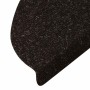 Alfombrilla autoadhesiva de escalera 10 uds antracita 56x17x3cm