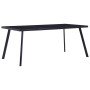 Mesa de comedor de vidrio templado negro 160x80x75 cm en Mesas de cocina y de comedor | Comprar online en Foro24