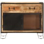 Aparador de madera maciza mango sin tratar y metal 80x31x66 cm