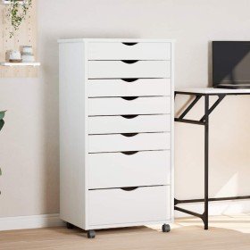 Cajonera con ruedas MOSS madera maciza de pino blanco