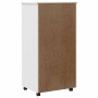 Cajonera con ruedas MOSS madera maciza de pino blanco