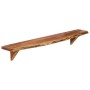 Estantes de pared 2 unidades madera maciza acacia 110x20x18 cm