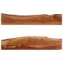 Estantes de pared 2 unidades madera maciza acacia 110x20x18 cm