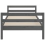 Estructura de cama madera maciza de pino gris 90x200 cm de vidaXL, Camas y somieres - Ref: Foro24-821626, Precio: 91,40 €