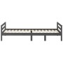 Estructura de cama madera maciza de pino gris 90x200 cm de vidaXL, Camas y somieres - Ref: Foro24-821626, Precio: 91,40 €