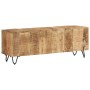 Mueble de TV madera maciza de mango 110x30x40 cm