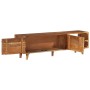 Mueble de TV madera acacia con acabado miel 140x30x40 cm