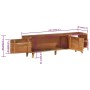 Mueble de TV madera acacia con acabado miel 140x30x40 cm