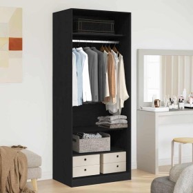 Armario Roble negro 80 x 50 x 200 cm Madera contrachapada