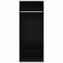 Armario Roble negro 80 x 50 x 200 cm Madera contrachapada