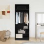 Armario Roble negro 80 x 50 x 200 cm Madera contrachapada