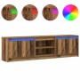 Gabinete de TV Marrón 180 x 34 x 50 cm Madera contrachapada