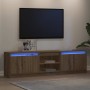 Gabinete de TV Marrón 182 x 34 x 50 cm Madera contrachapada