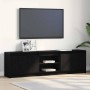 Gabinete de TV Negro 182 x 34 x 50 cm Madera contrachapada