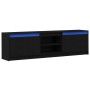 Gabinete de TV Negro 182 x 34 x 50 cm Madera contrachapada